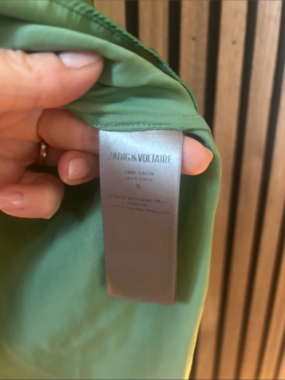 Zadig & Voltaire Emerald Green Silk V-Neck Blouse size S - Picture 5 of 5